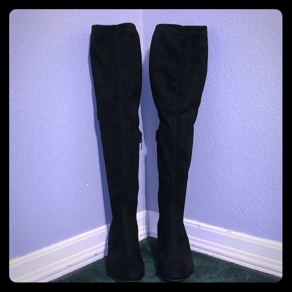 Black Thigh High Boots